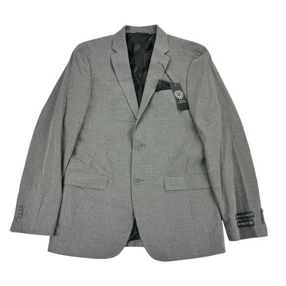 Vince Camuto Mens Slim Fit Super Stretch Solid Suit Jacket Gray 38R - Picture 1 of 5